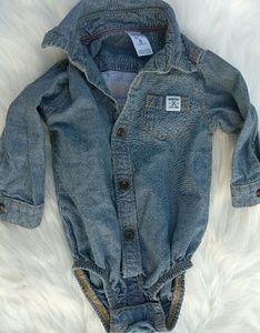 Carter's Button Up L/sleeve One Piece cute bodysui